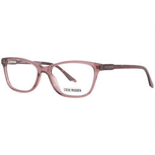 Steve Madden Chulla Eyeglasses Frame Women`s Blush Full Rim Cat Eye 52mm