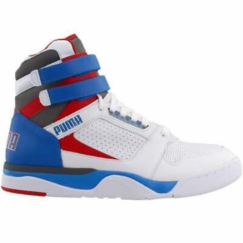 Puma 371513-01 Palace Guard Mid Retro Perforated High Mens Sneakers Shoes - Blue,Grey,Red,White