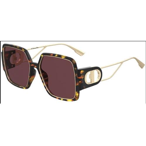 Dior 30MONTAIGNE 2 Women`s Sunglasses 0EPZ/U1 Yellow Red Havana / Brown