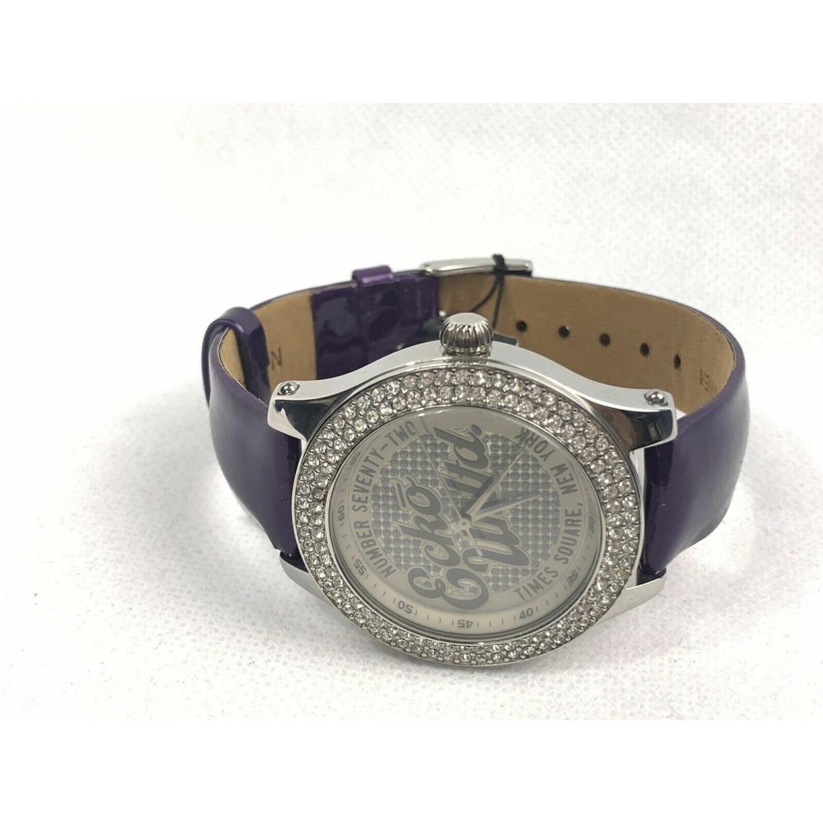 Marc Ecko Times Square York Purple Leather Band Women s Watch E10038m3