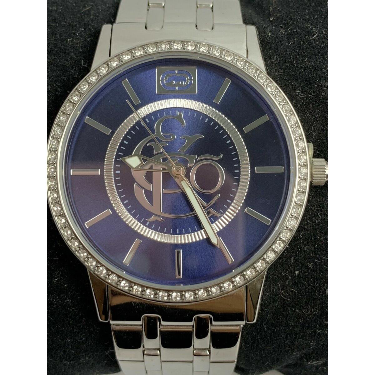 Marc Ecko Water Resistant Stainless Steel Back Navy Women s Watch E8M070MV