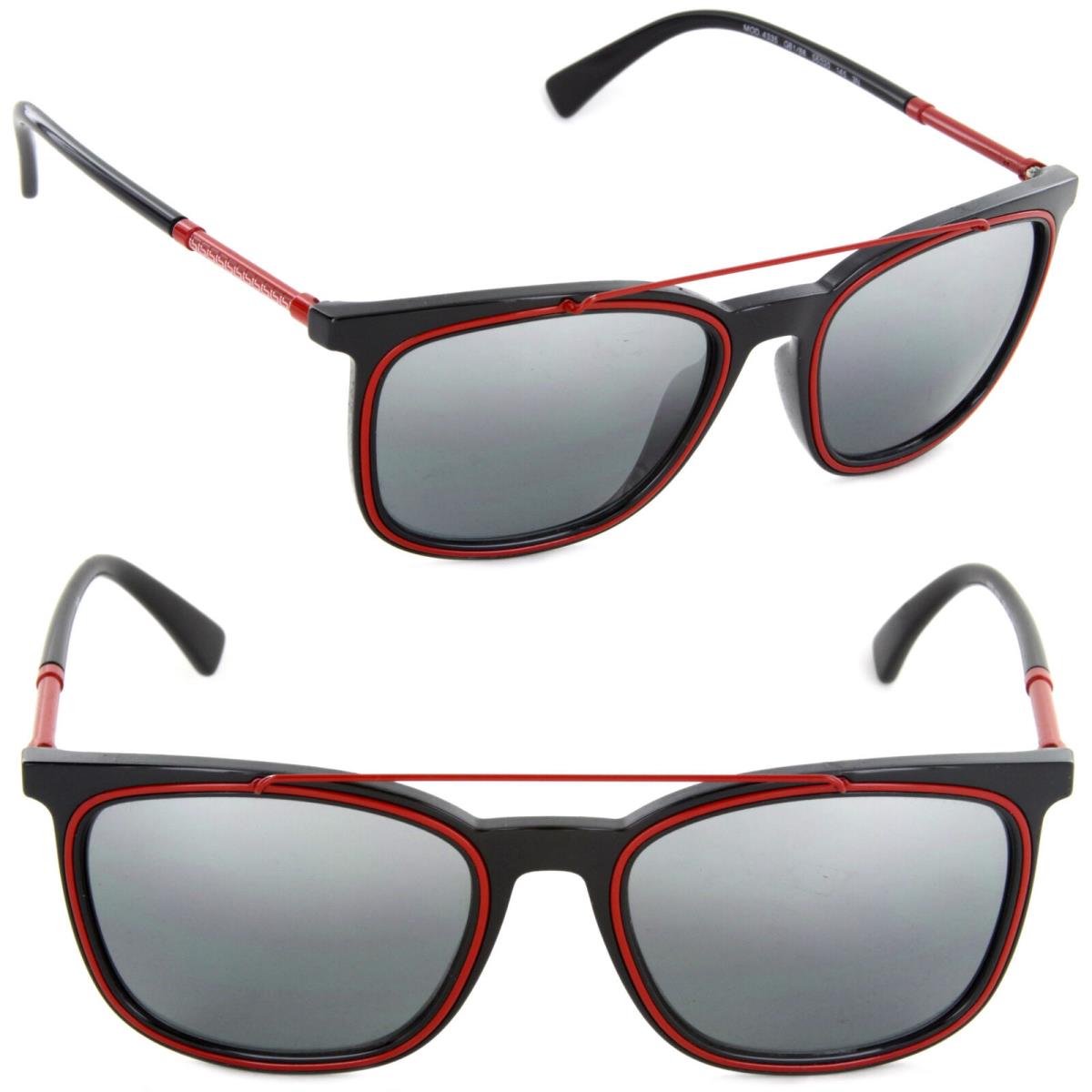 Versace VE4335-GB1/88 Sunglasses Black / Grey Mirror Silver Gradient