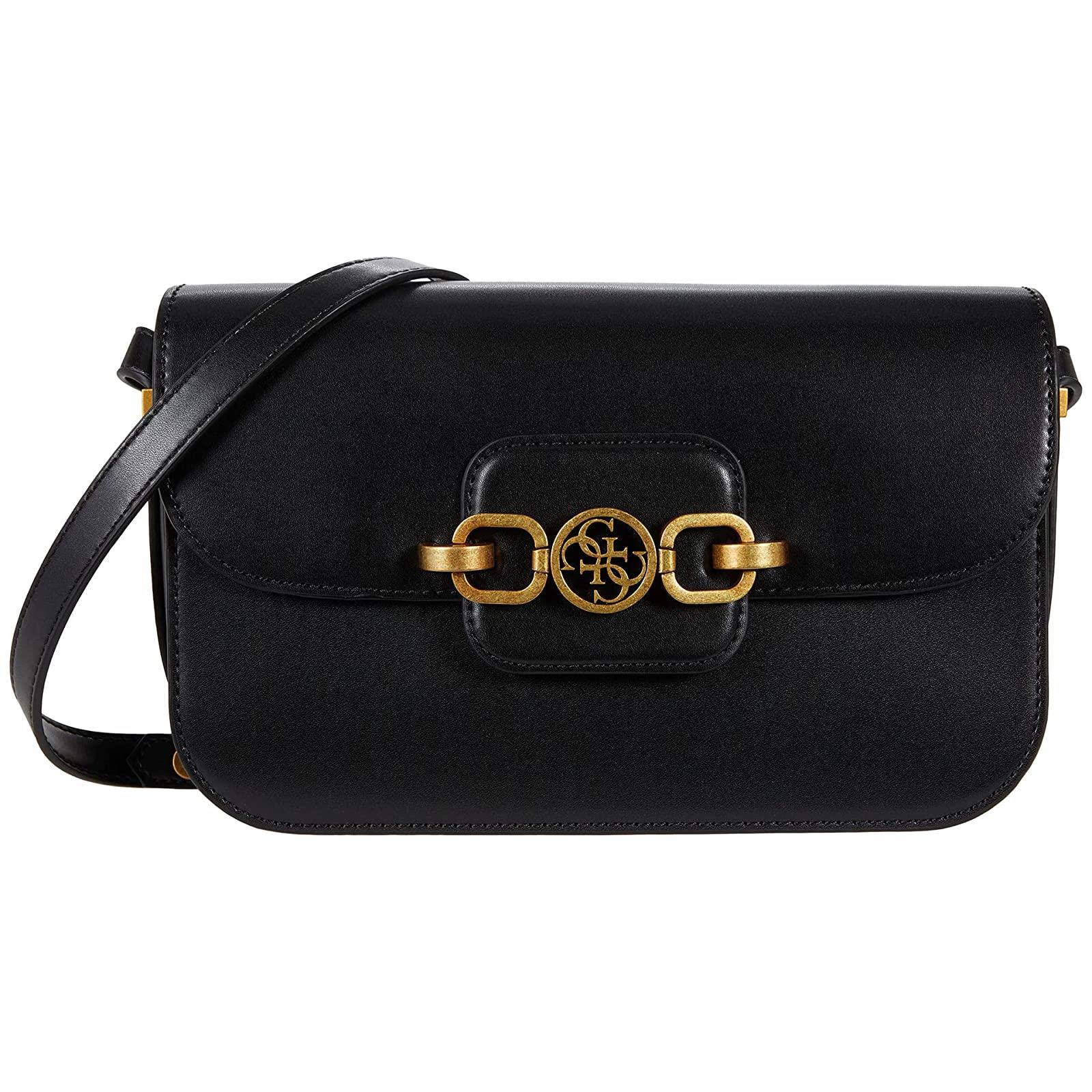 Woman`s Handbags Guess Hensley Convertible Shoulder Bag Black