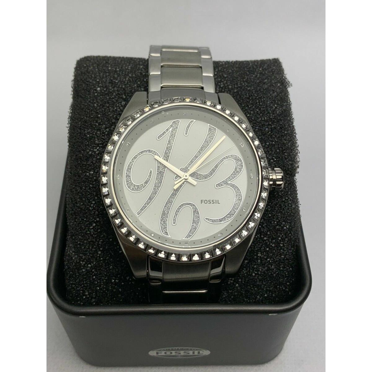 Fossil BQ1094 All Stainless Steel Quartz Analog Silver Ladies Watch