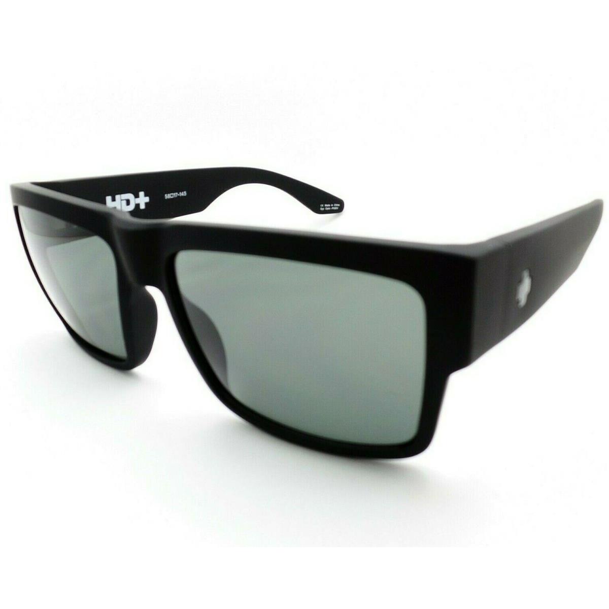 Spy Optics Cyrus Matte Black Happy Gray Green HD Sunglasses