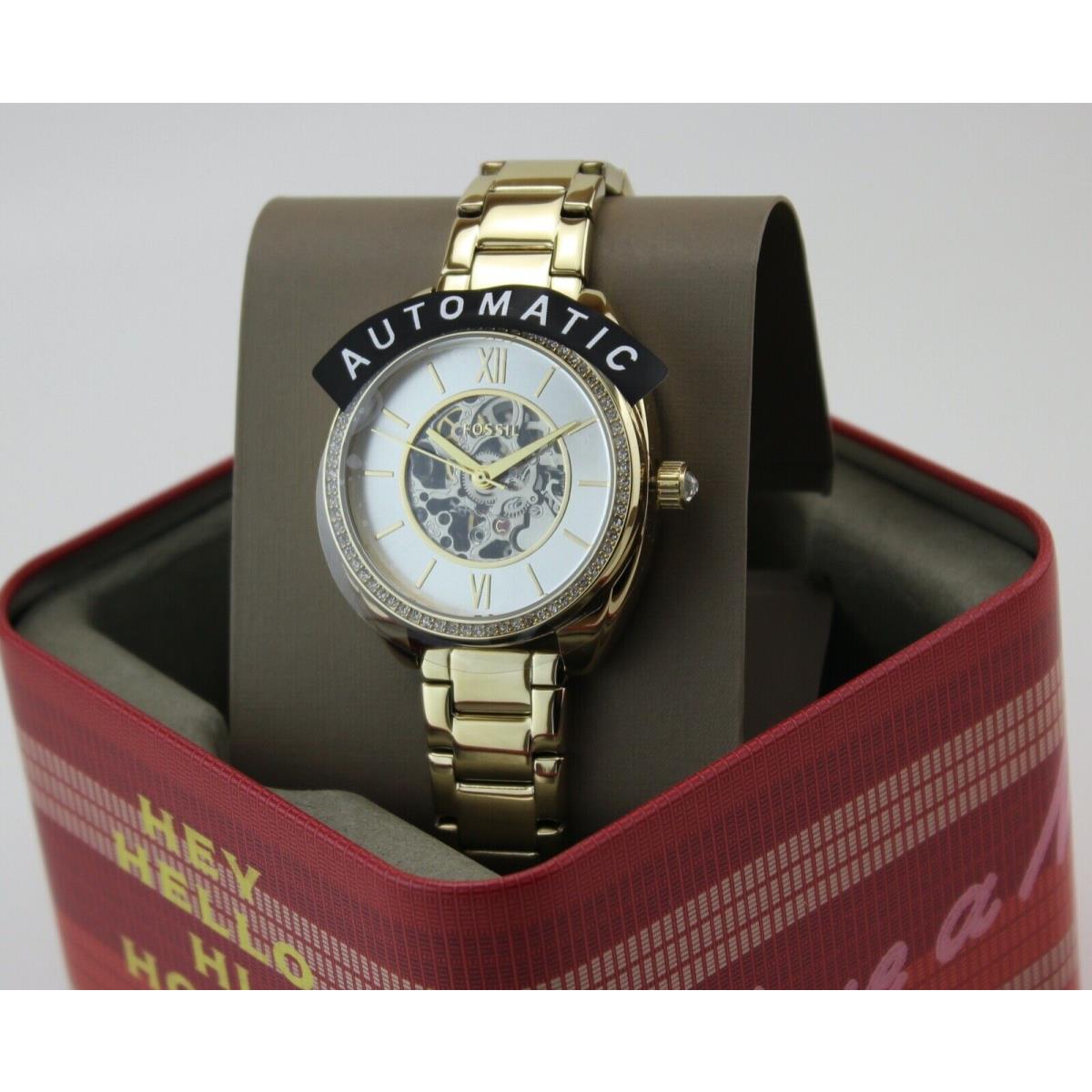 Fossil Vale Automatic Gold Silver Women`s BQ3729 Watch