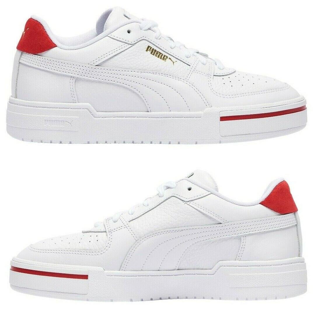 Puma Classic Shoes Cali Athletic Sneakers Mens Shoes White Red All Sizes