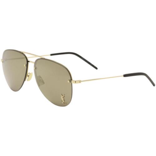 Saint Laurent Ysl Classic 11 M 004 Aviator Gold Bronze 59 mm Unisex Sunglasses