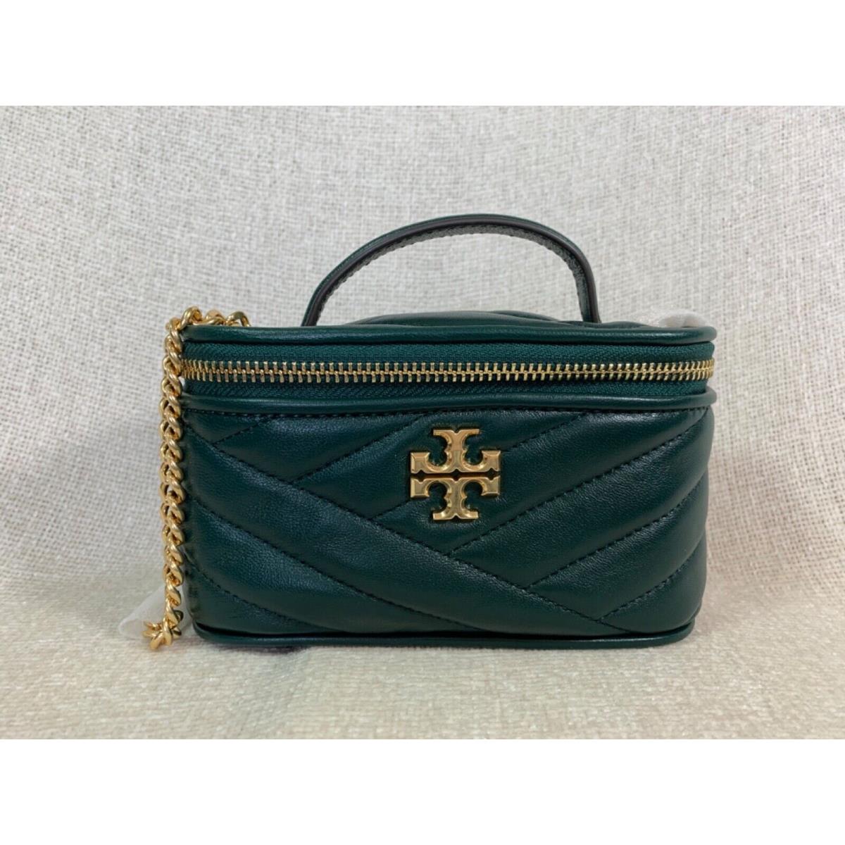 Tory Burch Pine Tree Kira Chevron Mini Vanity Case/shoulder Bag