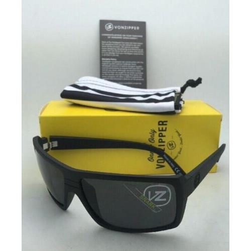 VonZipper sunglasses SNARK - Black Satin ( Matte ) Frame, Grey Lens