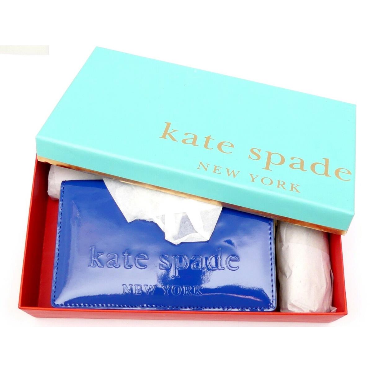 Gorgeous New Kate Spade NY Big Apple Jules Bluebell 493 Blue Leather Wallet