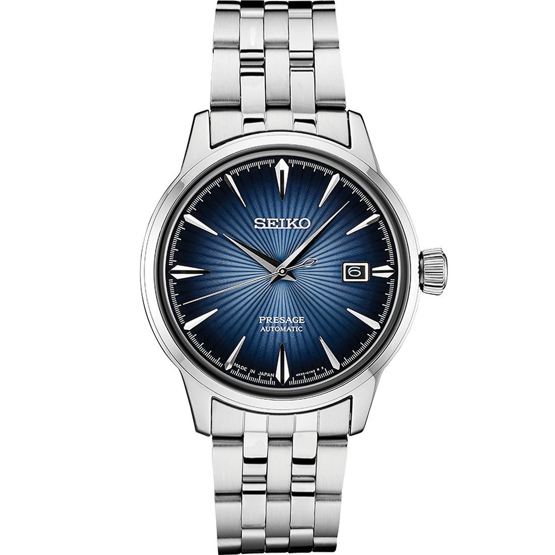 Seiko Presage SRPB41 Stainless Steel Blue Dial 40.5mm Automatic Men`s Watch