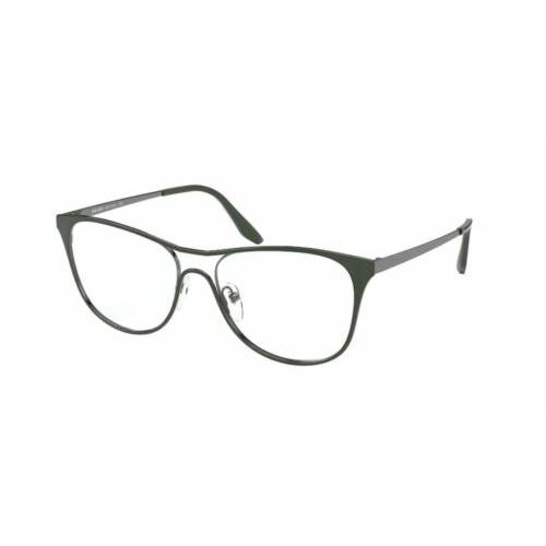 Prada PR 59XV 5531O1 Top Green Square Cat Eye Women`s 53 mm Eyeglasses