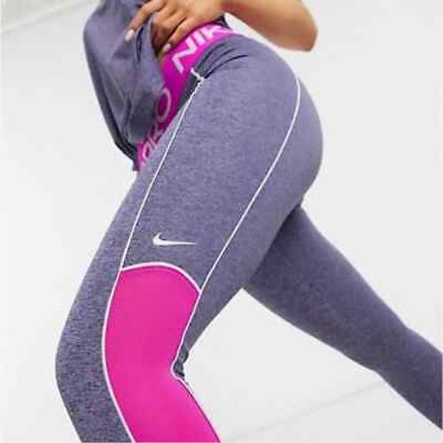 Nike Pro Intertwist Women`s Mesh Leggings Blue Pink Compression Pants CJ3660-424