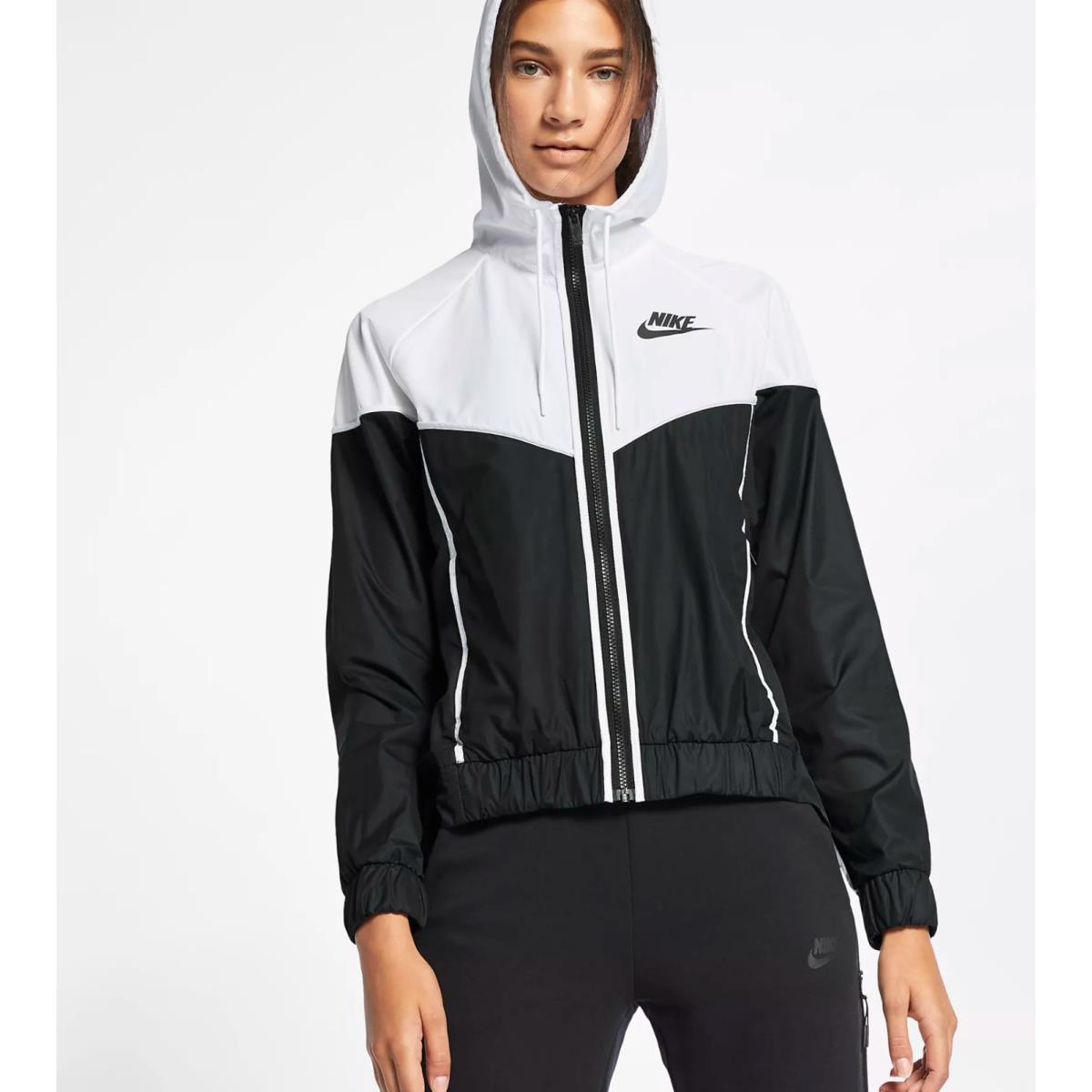Nike Women`s Woven Windbreaker Sportswear Windrunner Black Medium 883495-011