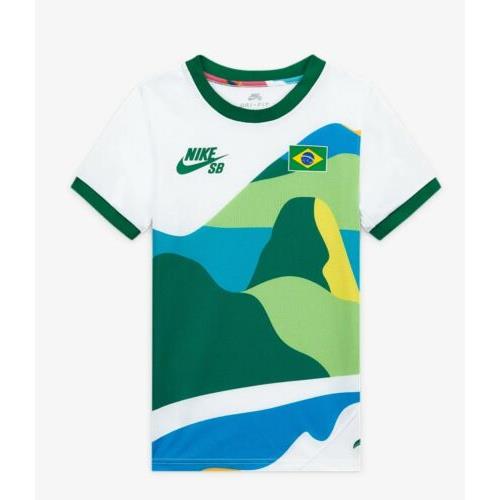 Nike SB Dunk x Parra Brazil Kids Skate Jersey Size Large Ships Now