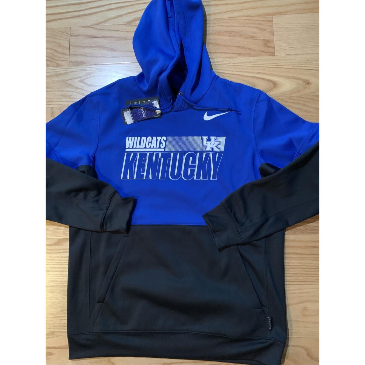 Nike Ncaa Kentucky Wildcats Men`s Therma Hoodie Pullover L Football CQ5549