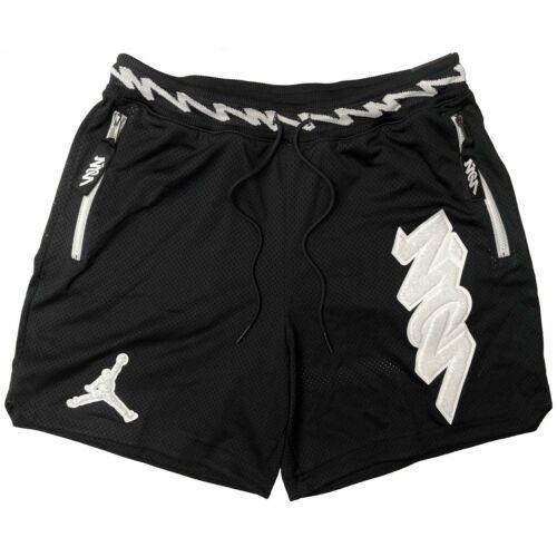 Nike Jordan Zion Mesh Basketball Shorts DH0596-010 Black/white Men`s Large Sample
