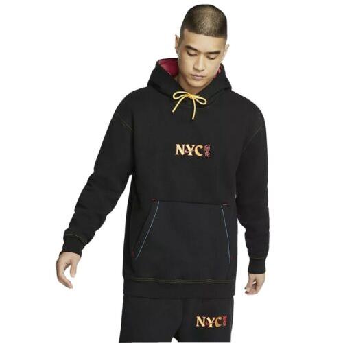 Nike Nyc Chinatown Hoodie Black CW4777-010 Men`s Size Large