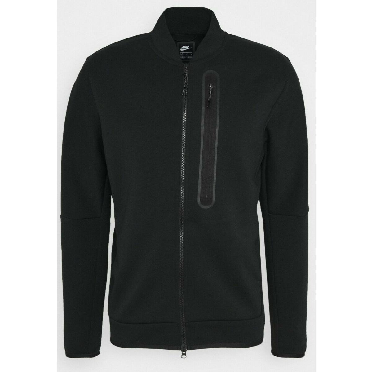 Nike Sportswear Tech Fleece Full Men s Small Black Zip Bomber Jacket CZ1797 010