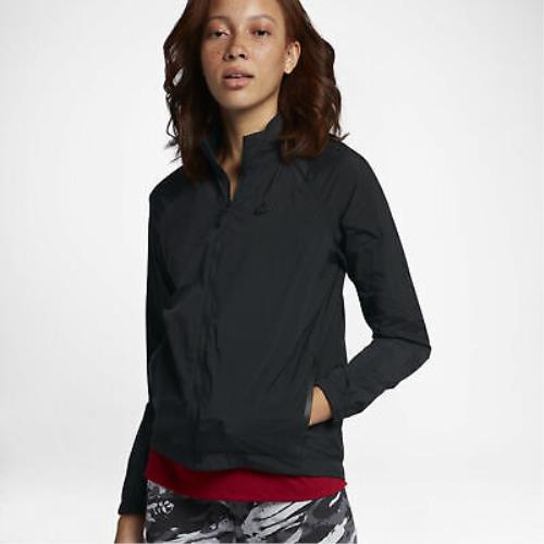 Nike Sportswear Tech Hypermesh Running Jacket Black Women`s Size XL 836463-010