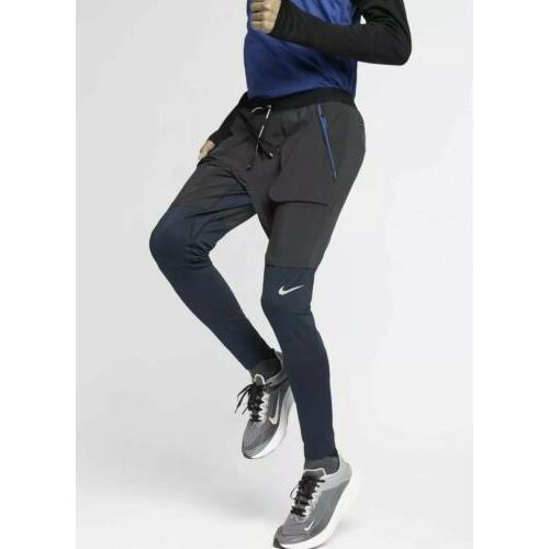 Nike Men s Nike Utility Running Pants Black/blue Void AJ7959-011 Size XL Rare