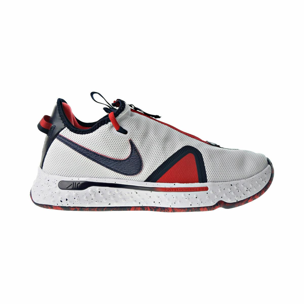 Nike PG4 Pcg Red White Blue CD5079 101 PG4 Men`s SZ 9.5 Basketball Shoes Sneaker