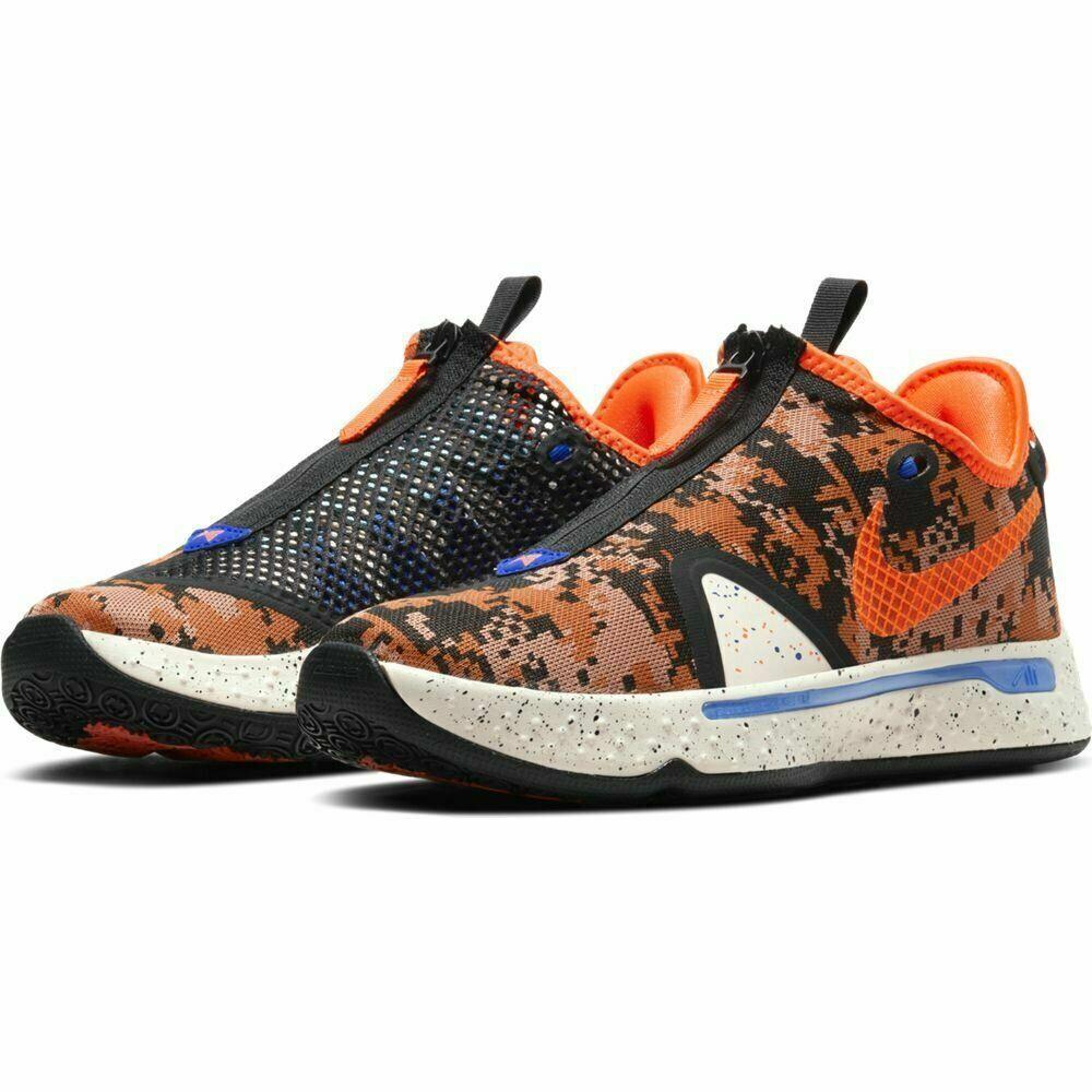 Nike PG4 Pcg Cream Orange CD5079 200 PG4 Men`s SZ 8 Basketball Shoes Sneaker