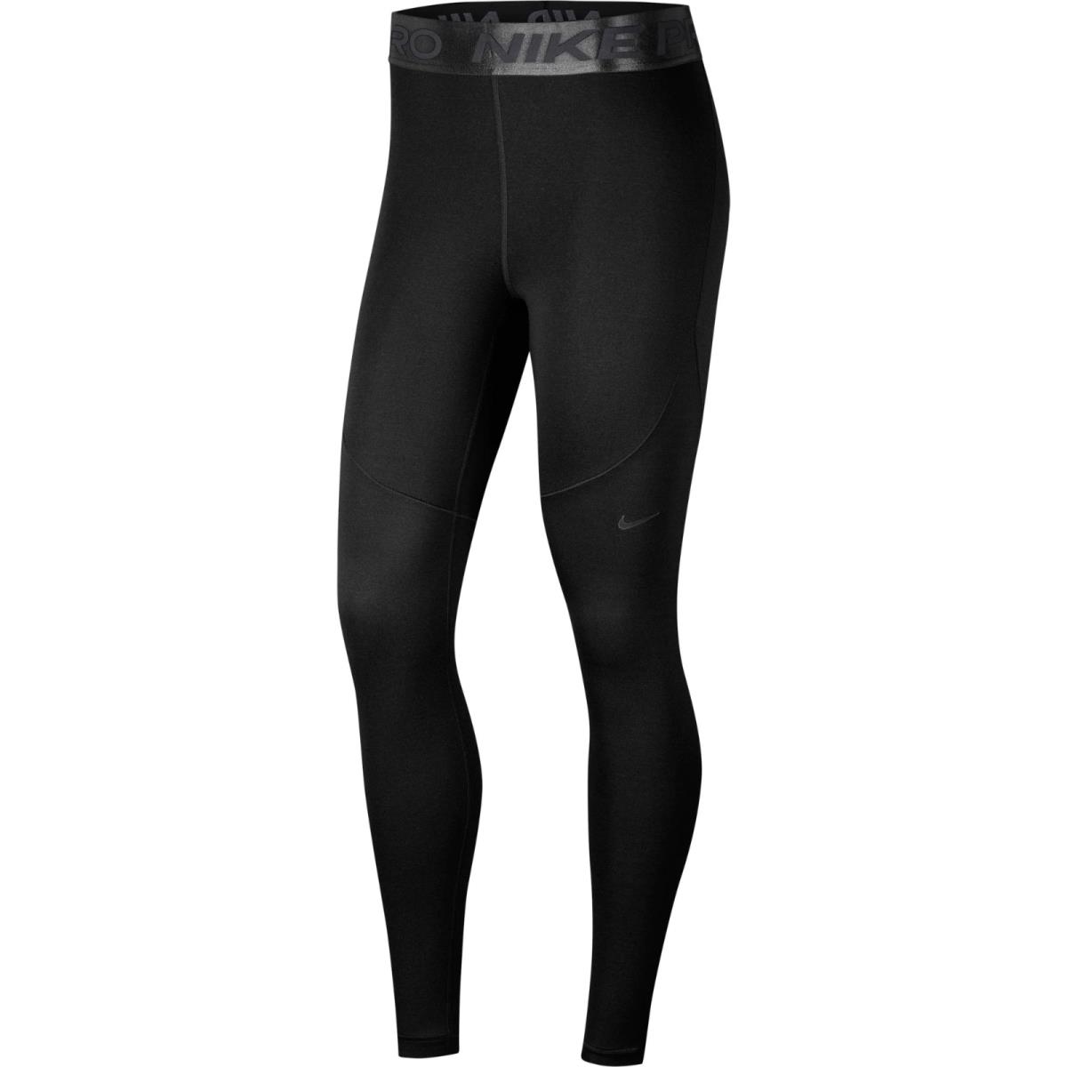Nike S Women`s Pro Therma Run/yoga Leggings-black/thunder Grey CU4595-010