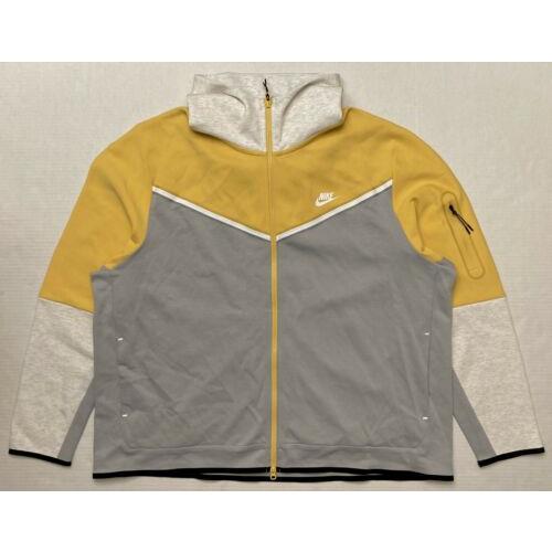 nike tech fleece grey and yellow