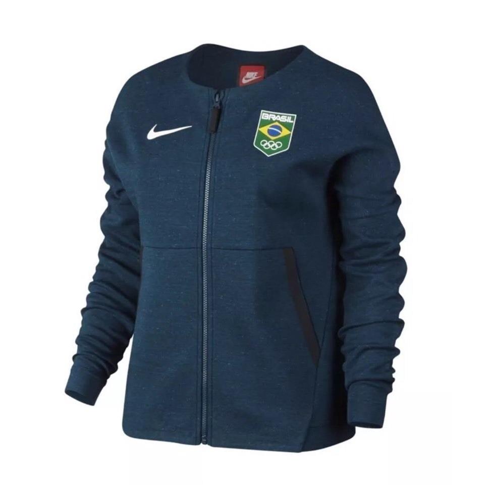 Nike Women`s Olympics Sportswear Tech Fleece Brazil Jacket 806997 346 Small