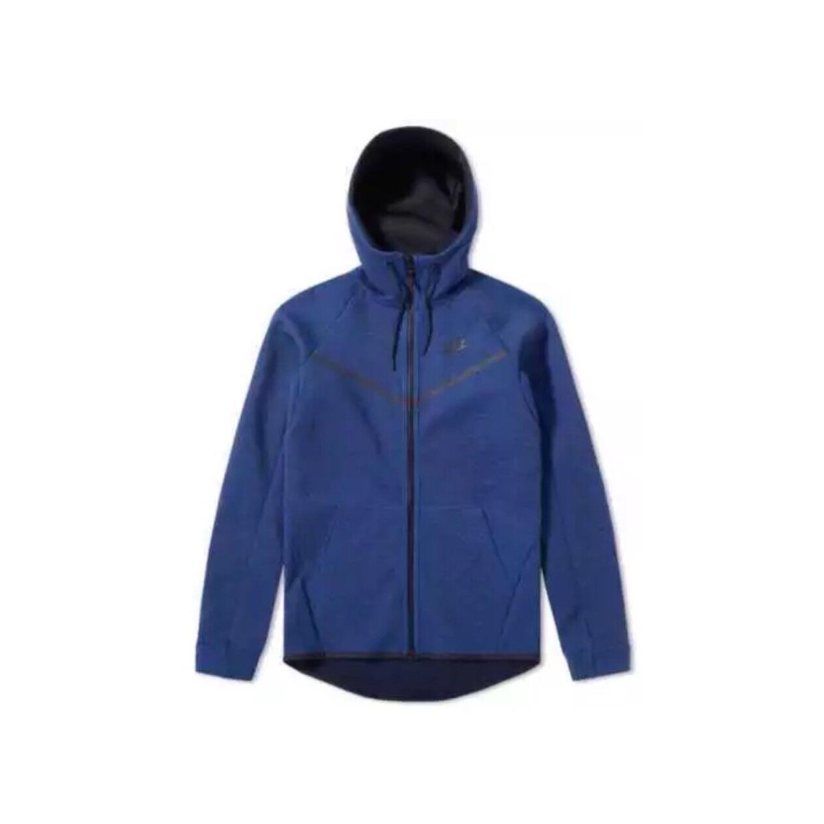 Nike Tech Fleece Windrunner Full Zip Hoodie 805144 451 Size 2XLTT Blue/black