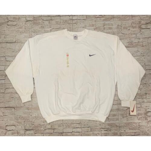 Vintage Nike White Sweatshirt 90s Xxl