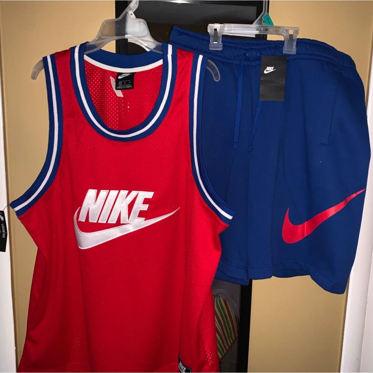 Mens Nike Air Jersey Shorts Both SZ XL Red Oufit