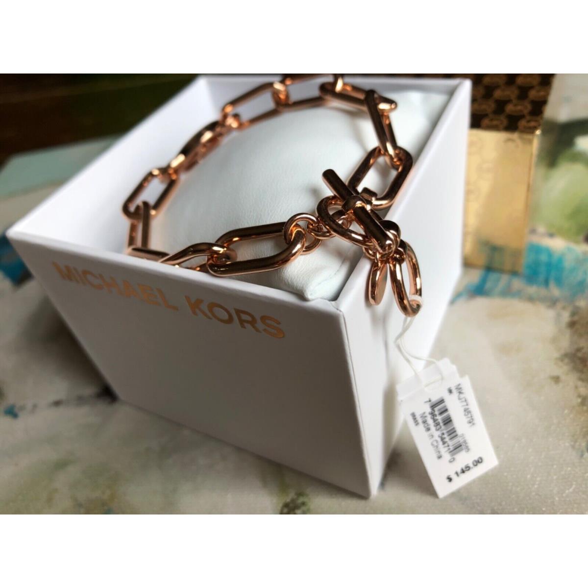 Michael Kors Brass Rose Gold Chain Women s Bracelet MKJ7745791