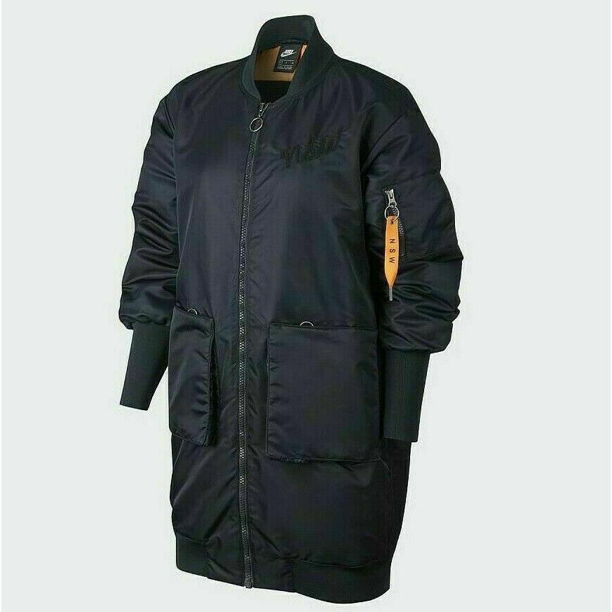 Nike Sportswear Navy Blue Womens Parka Long Jacket Sz X Large XL 932049 475