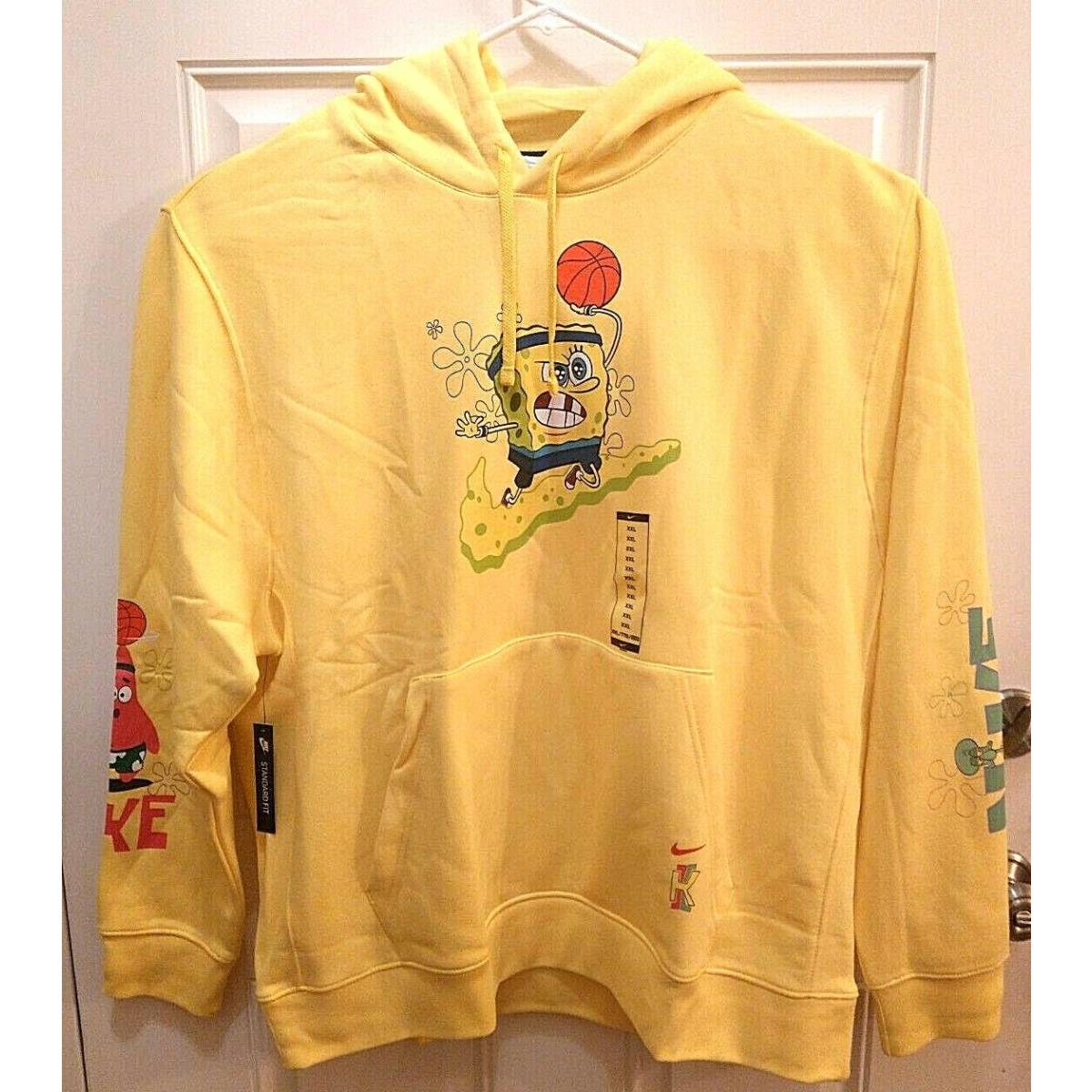 Nike Kyrie Spongebob Pullover Hoodie Volt Yellow CQ7184 740 Men`s Size Xxl