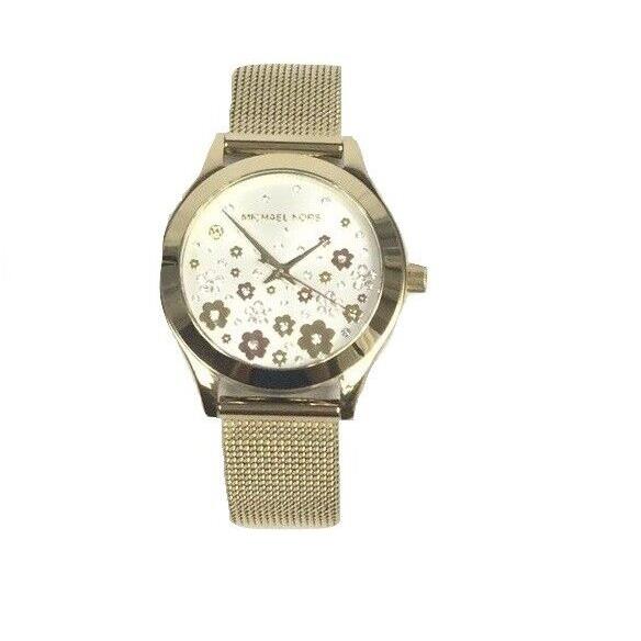 Michael Kors Women`s Slim Runway Gold Tone Bracelet Watch MK4383