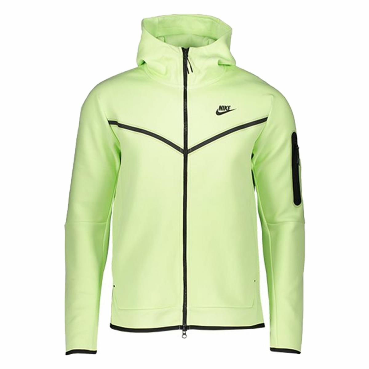 Nike Tech Fleece Full-zip Hoodie Mens CU4489-383 Liquid Lime Hoody Size 2XL