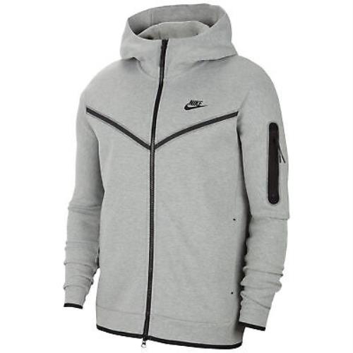 Nike Tech Fleece Hoodie Mens CU4489-063 Dark Grey Black Full Zip Hoody Size 3XL