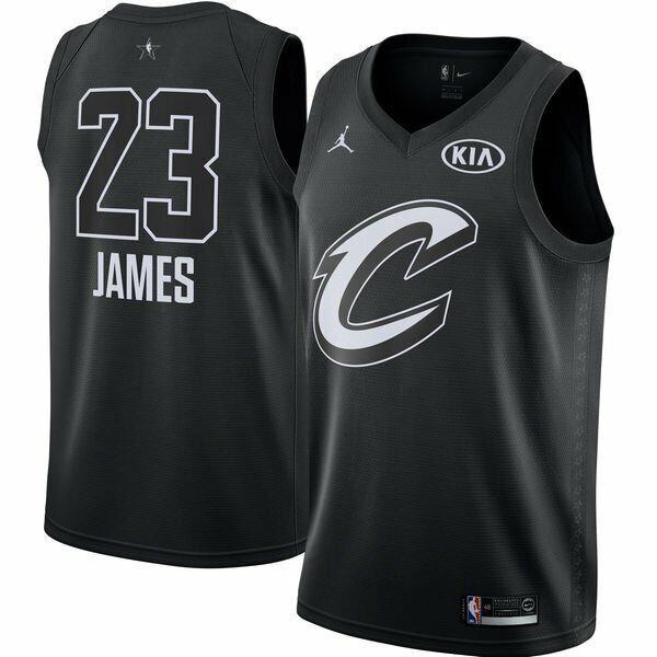 Nike Men`s Lebron James All Star 2018 Cavaliers Jersey XL Rare Black Out Lbj