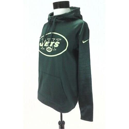 Nike NY Jets Hoodie Therma Pullover Football 842988 Green Dri-fit Women`s S