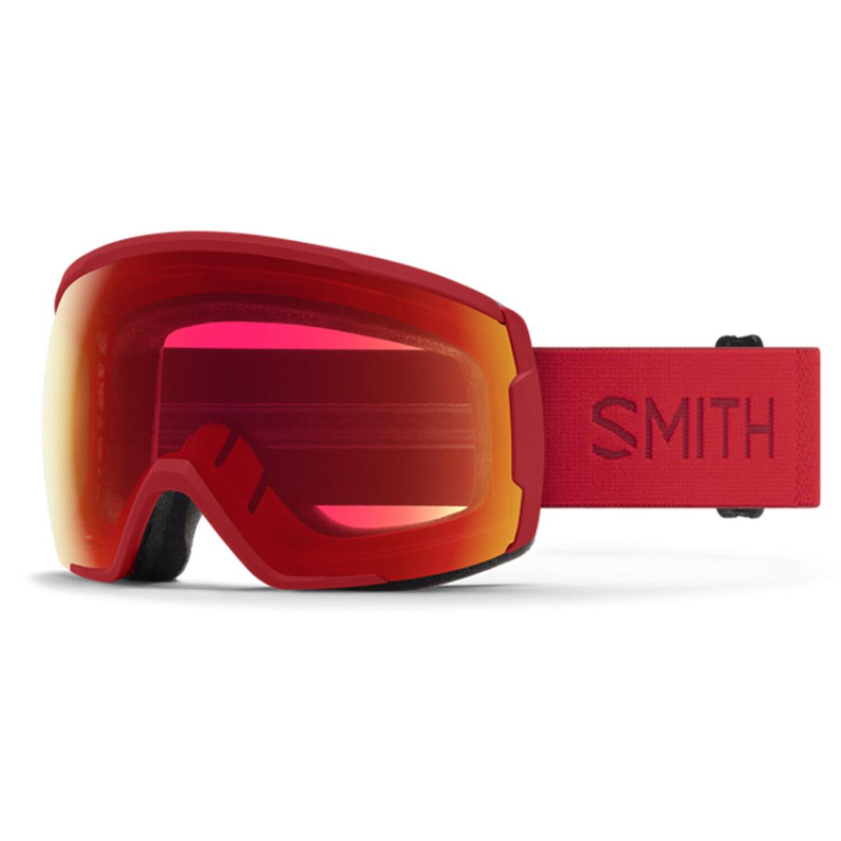 Smith Proxy Lava CP Photochromic Red Mirror Lens Ski Goggles Low Bridge Fit