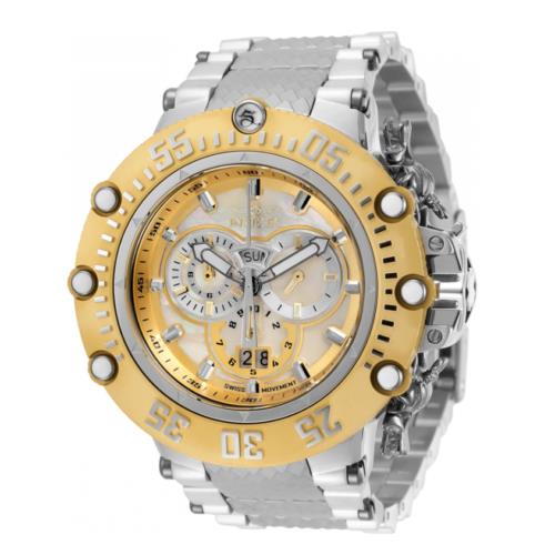 Invicta Subaqua Noma Vii Dragon Mens 52mm Mop Dial Swiss Chronograph Watch 32120 - White Dial, Silver Band