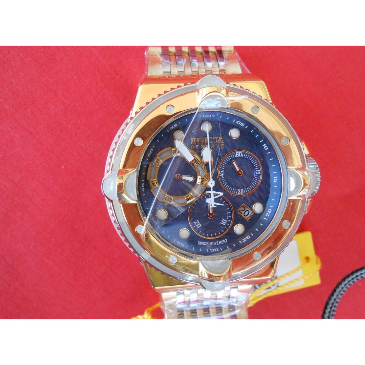 Invicta watch  - Blue Dial, Gold/Silver Band, Multicolor Bezel