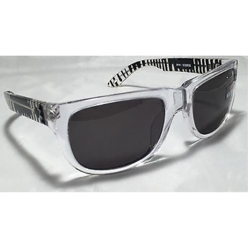 Spy Optic Kubrik Sunglasses Clear Black Drips Grey Smoke Lens Ken Block