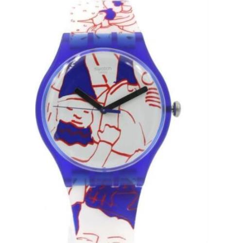 Swatch Originals Juls AT Swatch Art Peace Hotel Silicone Watch 41mm SUOZ217