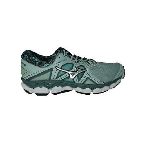 Mizuno Women`s Wave Sky 2 Running Athletic Shoes Gray Turquoise