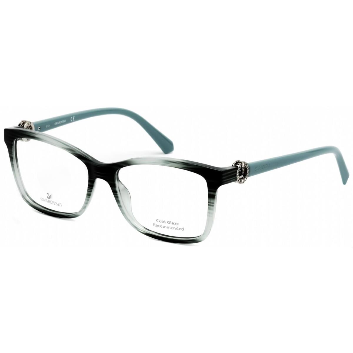 Swarovski SK5255 087 Eyeglasses Shiny Turquoise Frame 53mm