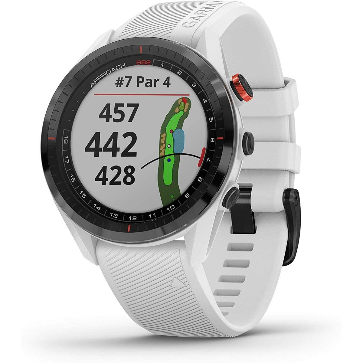 Garmin Approach S62 Premium Gps Golf Watch - Black bezel and silicone band/ watch only